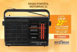 Lojas Cem Rádio portátil motobras 22 oferta
