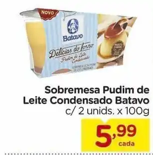 Carrefour Sobremesa Pudim de Leite Condensado Batavo c/2unids. x 100g oferta