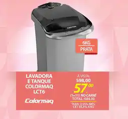Lojas Cem Lavadora e tanque colormaq lct6 oferta