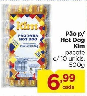 Carrefour Pao p/ Hot Dog Kim c/10 unids. 500g oferta