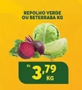 Atacadão Centro Sul Repolho verde ou Beterraba 1kg oferta