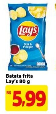 Mercado Extra Batata frita Lay's 80g oferta