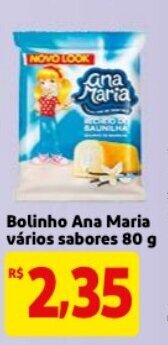Mercado Extra Bolinho Ana Maria Varios Sabores 80g oferta