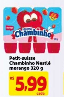 Mercado Extra Petit-suisse Chambinho Nestle morango 320g oferta