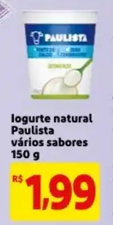 Mercado Extra Iogurte Natural Paulista varios sabores 150g oferta