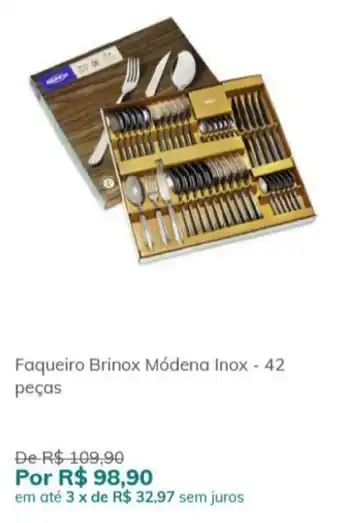 Faqueiro Brinox Modena Enox - 42 pecas