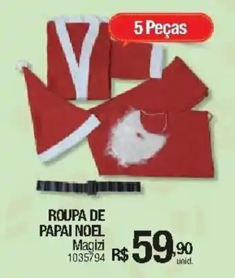 Roupa de Papao Noel 5 Pecas