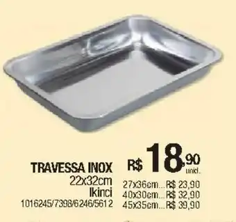 Milium Travessa Inox 22x32cm oferta