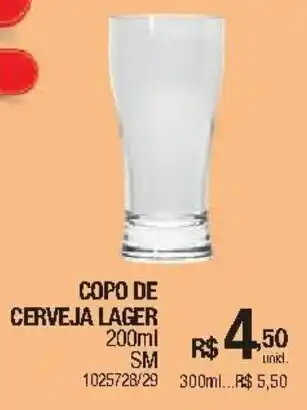 Milium Copo de Cerveja Lager 200ml oferta