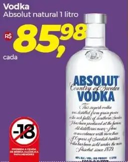 Frangolândia Vodka Absolut natural oferta