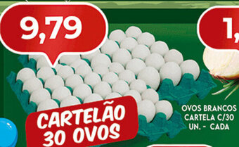 Supermercados Cristal Ovos Brancos Cartela c/30 un- cada oferta