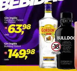 Frangolândia Gin inglês Bulldog oferta