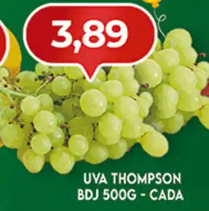 Supermercados Cristal Uva Thompson Bdj 500g cada oferta