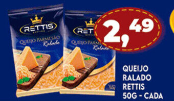 Supermercados Cristal Queijo Ralado Rettis 50g - cada oferta