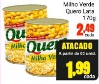 Barbosa Supermercados Milho verde Quero lata 170g oferta