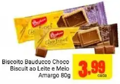 Biscoito Bauducco Choco Biscuit ao Leite e Meio Amargo 80g