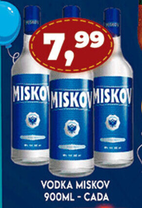 Supermercados Cristal Vodka Miskov 900ml - cada oferta