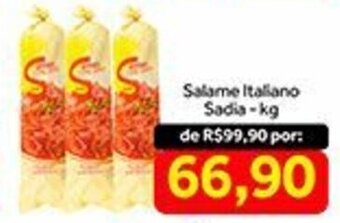 Shibata Supermercados Salame Italiano Sadia 1kg oferta