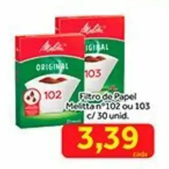 Shibata Supermercados Filtro de Papel Melitta 102 ou 103 c/30 unids. oferta