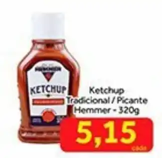 Shibata Supermercados Ketchup Tradicional/ Picante Hemmer 320g oferta