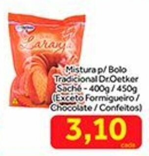 Mistura P/ Bolo Tradiconal Dr.Oetker Sache 400g/450g