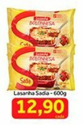 Shibata Supermercados Lasanha Sadia 600g oferta