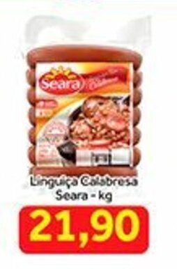 Shibata Supermercados Linguica Calabresa Seara 1kg oferta