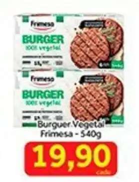Shibata Supermercados Burguer Vegetal Frimesa 540g oferta
