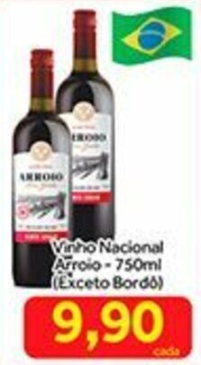 Shibata Supermercados Vinho Nacional Arroio 750ml oferta