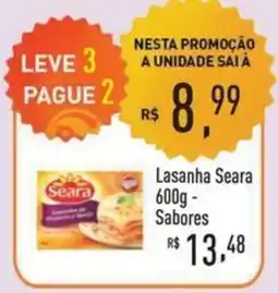 Supermercados Pague Menos Lasanha Seara Sabores oferta