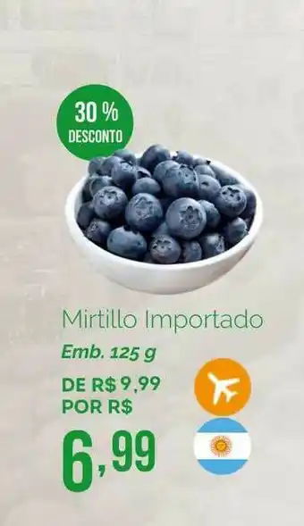 Oba Hortifruti Mirtillo Importado 30% Desconto 125g oferta