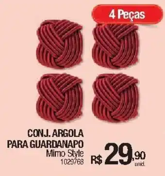 Milium Conj. Argola para Guardanapo 4 pecas oferta