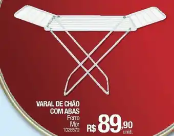 Varal de Chao com Abas Ferro