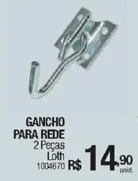 Milium Gancho para rede 2 pecas oferta