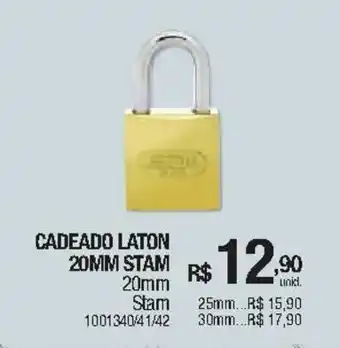 Cadeado Laton 20mm Stam 20mm