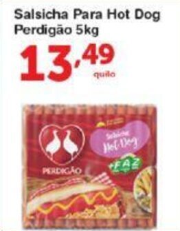 Roldão Salsicha para Hot Dog Perdigao 5kg oferta