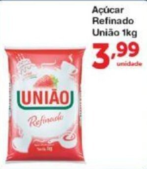 Roldão Acucar refinado Uniao 1kg oferta