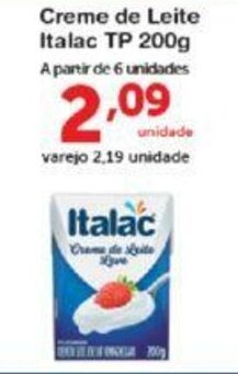 Roldão Creme de Leite Italac TP 200g oferta