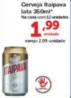 Roldão Cerveja Itaipava lata 350ml oferta