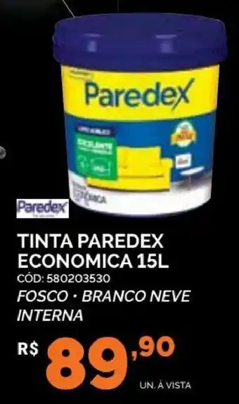 Tinta Paredex Economica 15L