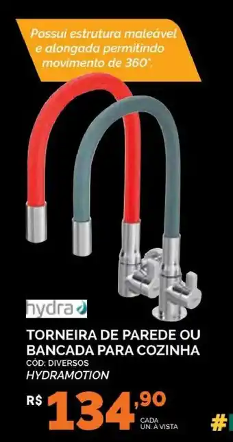 Torneira de Parede ou Bancada Para Cozinha