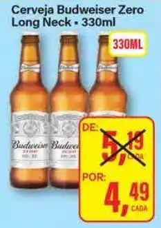 Rede Supermarket Cerveja Budweiser Zero Long Neck oferta
