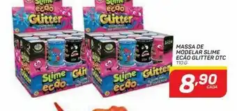 Massa de modelar slime ecão glitter dtc
