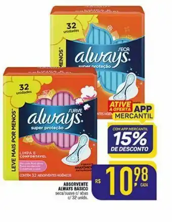 Mercantil Rodrigues Absorvente always 32 un oferta