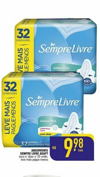 Absorvente sempre livre