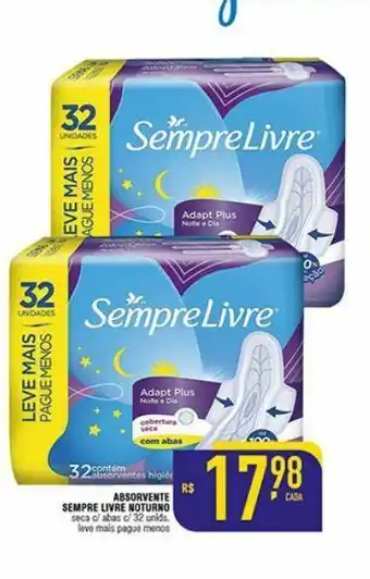 Absorvente noturno sempre livre