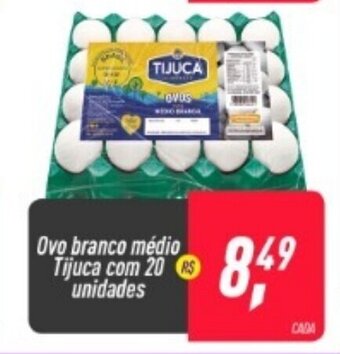 Frangolândia Ovo Branco Medio Tijuca com 20 unidades oferta