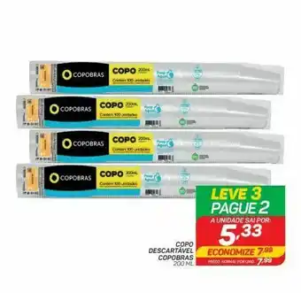 Copo descartável copobras 200 ml