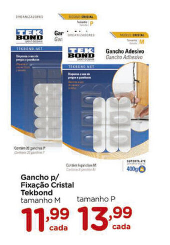 Carrefour Gancho p/ Fixacao Cristal Tekbond oferta