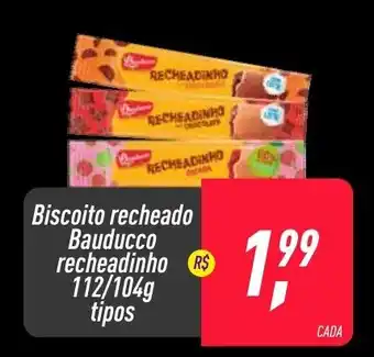 Frangolândia Biscoito recheado Bauducco recheadinho 112/104g tipos oferta